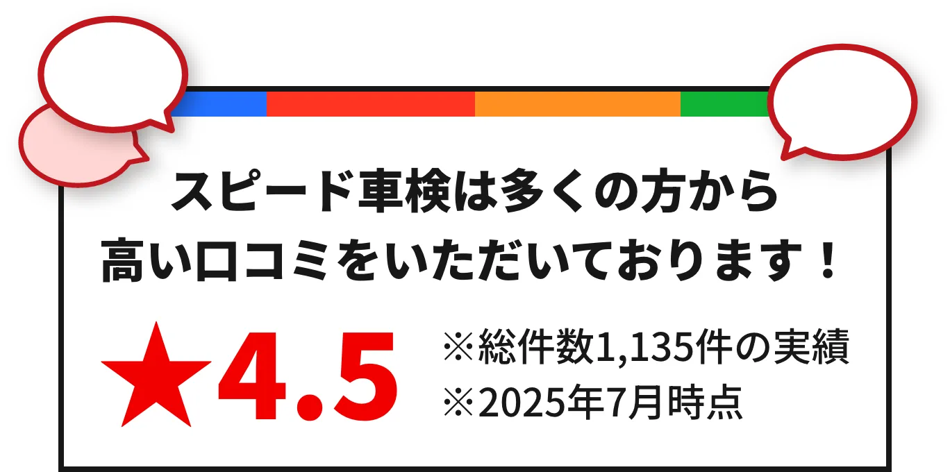 スピード車検は多くの方から高い口コミをいただいております！
